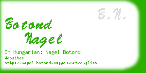 botond nagel business card